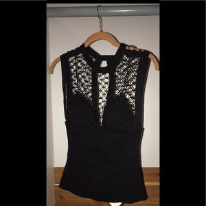 Black la perla fishnet shirt (NEW)